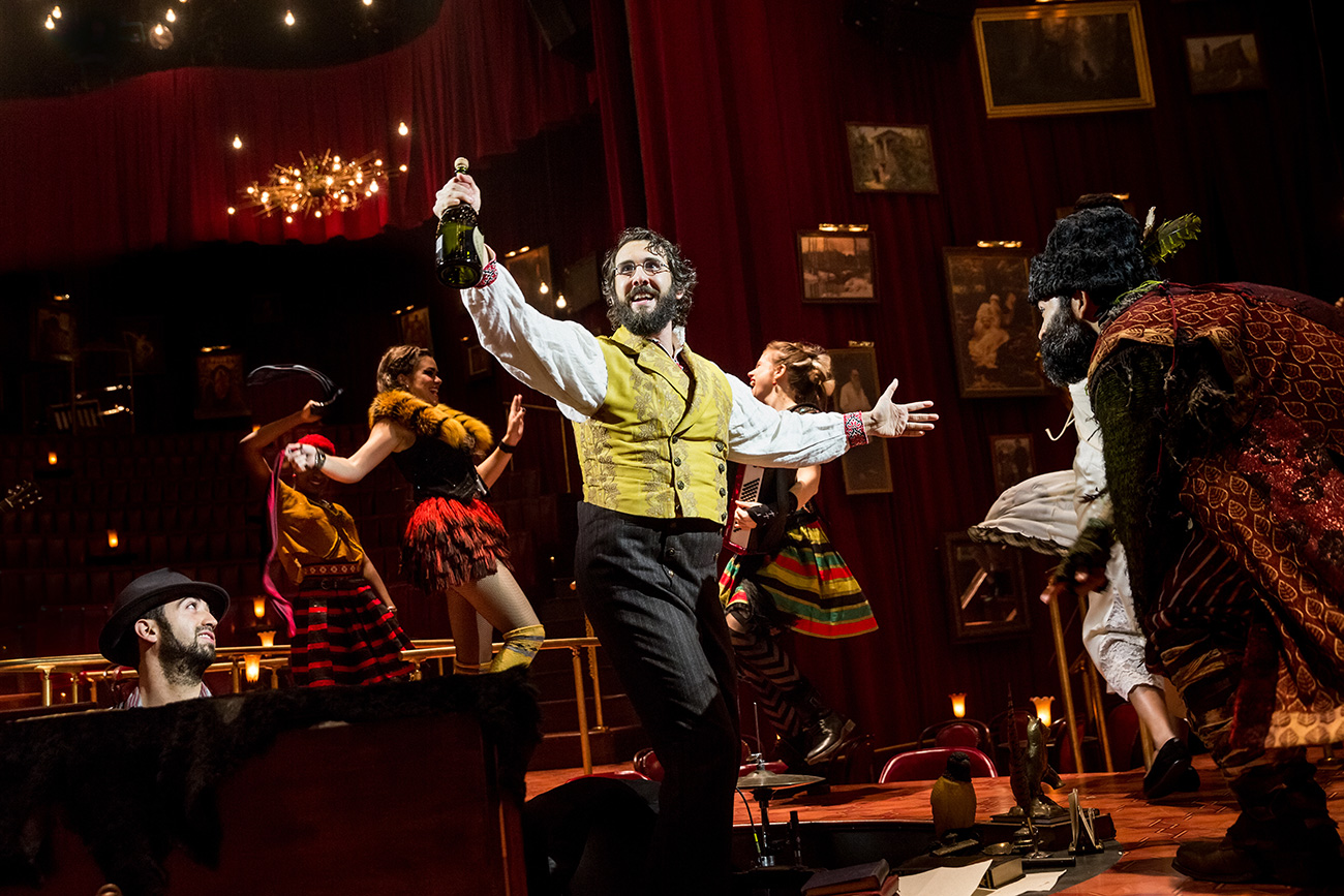 This image released by Matt Ross Public Relations shows Josh Groban during a performance of "Natasha, Pierre & the Great Comet of 1812," in New York. The musical that dramatizes a 70-page melodrama at the center of Leo Tolstoy's "War and Peace," earned a leading 12 Tony Award nominations on Tuesday, May 2, 2017.