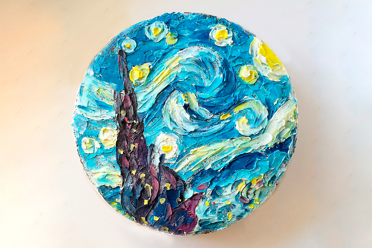 Nastasija pravi, da so torte z Monetom, Van Goghom, Marcom Chagallom in Salvadorjem Dalijem najbolj priljubljene.
