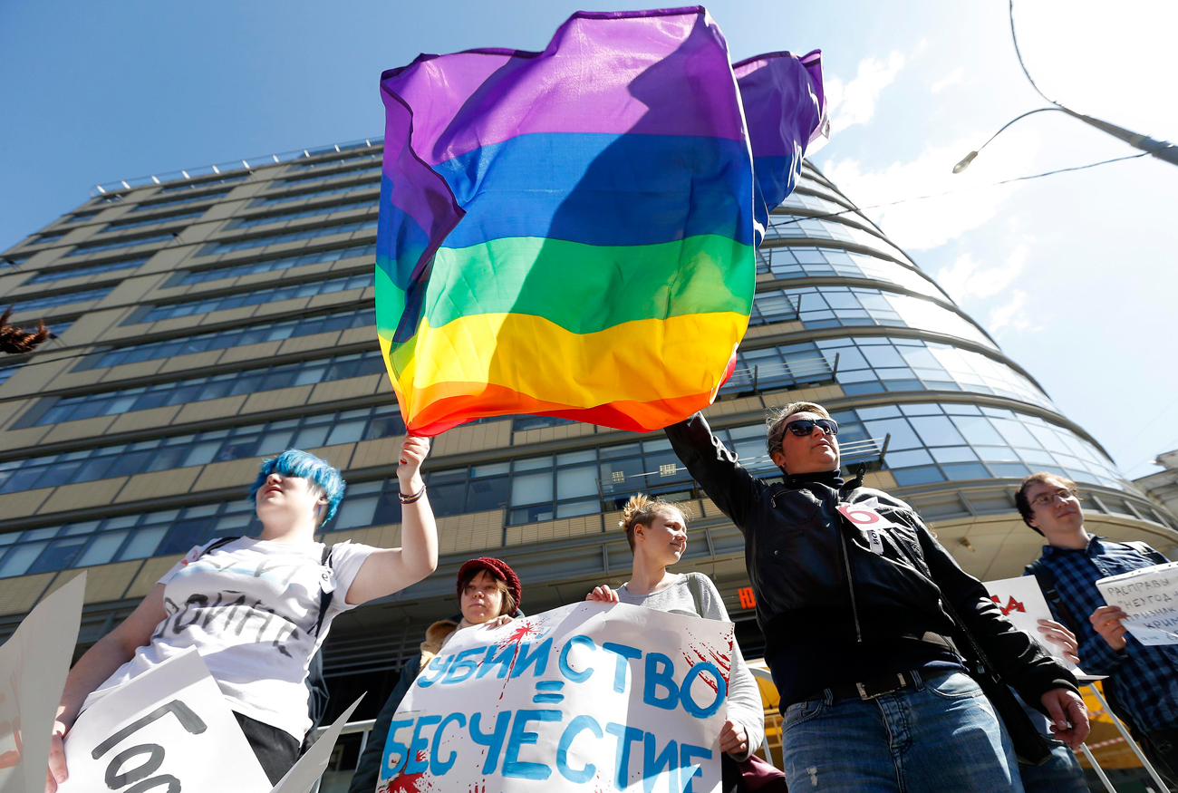 Protesto da oposição no último dia 6 em Moscou também teve aceno à causa gay