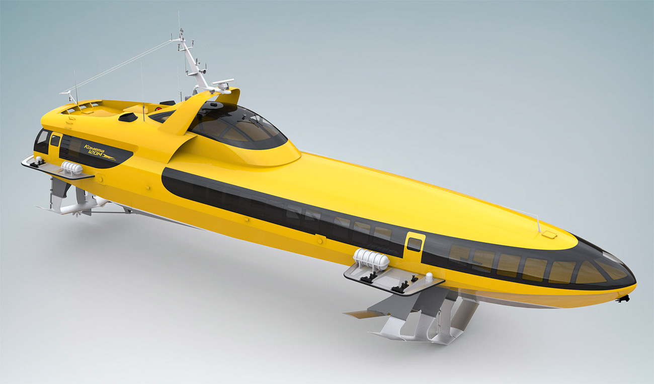 　ロシアで現在、新しい旅客水中翼船コメータ120M号が開発されている。この最新型は「カモメ」と呼ばれ、価格は600万ドル（約6億6600万円）以上である。