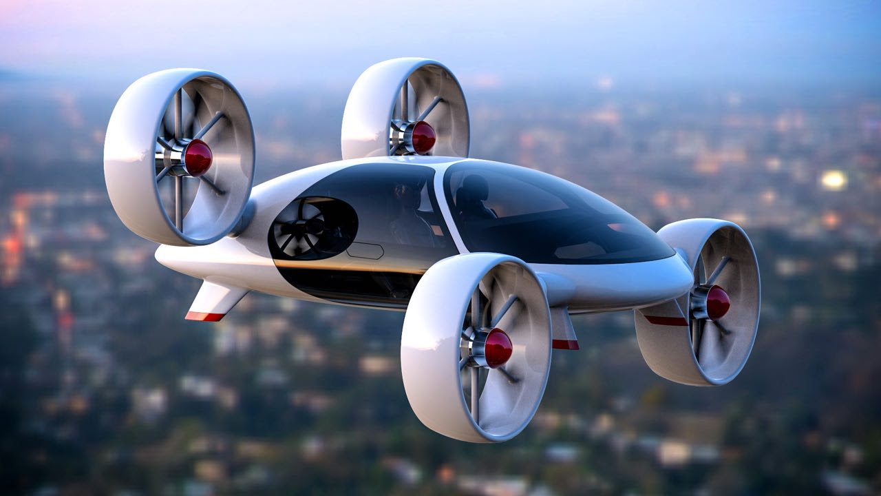 Un prototipo del futuro taxi volante.