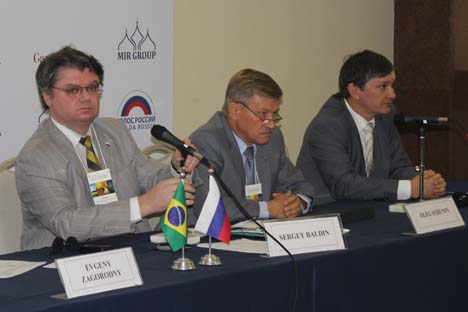 o seminário foi coordenado pelo Representante comercial da Rússia no Brasil Serguêi Báldin (à esq.) Foto: MIR media