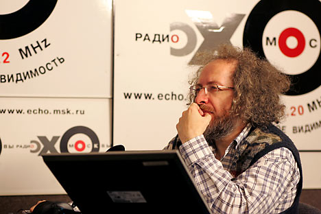 Editor-chefe da  rádio Echo Moskvi, Aleksêi Venediktov Foto: TASS