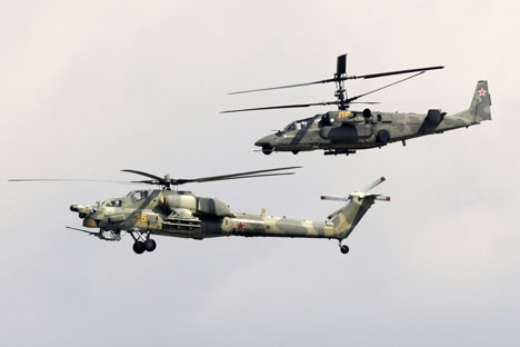 Russian combat helicopters.   Source: RIA Novosti