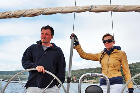 Yuri and Yulia Fadeev graduated from a yacht that had to be rebuilt to a RYA-accredited fleet. Courtesy of Yuri and Yulia Fadeev