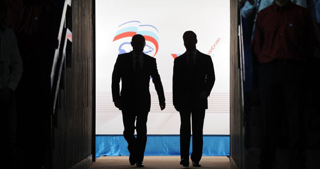 Vladímir Putin y Dmitri Medvédev. Foto de Gettyimages/Fotobank