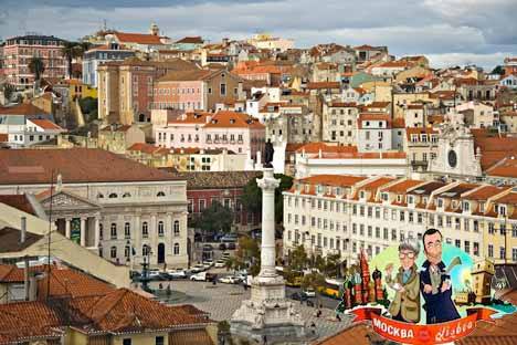 Rossio - einer der drei wichtigsten innerstädtischen Plätze in Lissabon