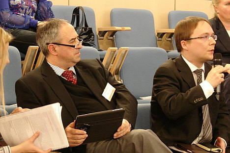 Evgueni Ábov, director de Proyectos de Russia Beyond the Headlines (izquierda) y Fedor Klimkin, director de Relaciones Públicas. Fuente: Press Photo