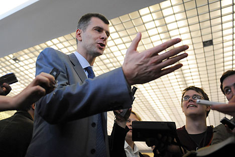 Michael Prochorow, Parteivorsitzende von Prawoje Delo. Foto: Reuters/VostockPhoto