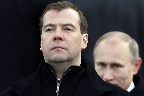 Com personalidades distintas, Medvedev (o moderno) e Pútin (o tradicional) podem atrair eleitores de perfis distintos/Foto:Reuters/Vostock-photo