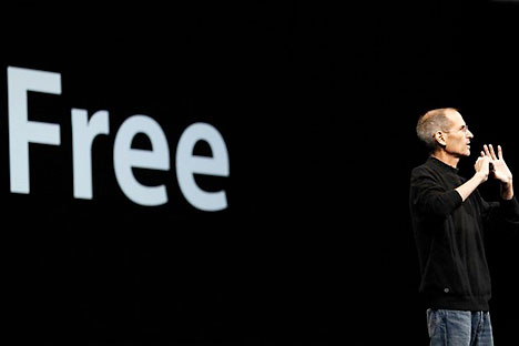 Steve Jobs, hoy el día exdirector general de Apple. Foto de Reuters / Vostock photo