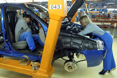 Neue Produktionsanlagen im Automobilwerk AvtoVAZ in Togliatti. Foto: AFP/Eastnews