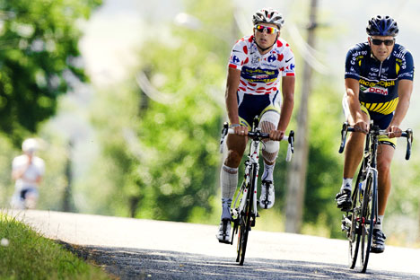 El equipo compite en la ronda gala con ciclistas rusos exclusivamente. Foto de AFP/East News