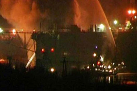 Al menos nueve hospitalizados por incendio de submarino nuclear en el norte de Rusia. Foto de Ria Novosti