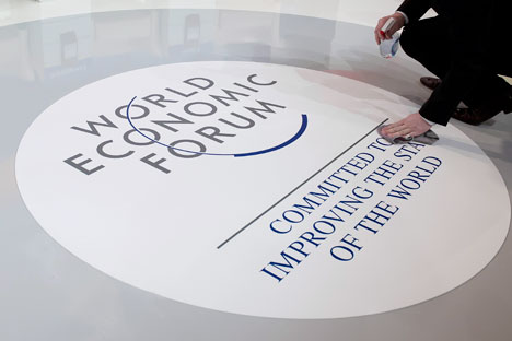 Instead of discussing  the current problems, the participants of the world economic forum in Davos deal with the long-tern goals. Source: ITAR-TASS    