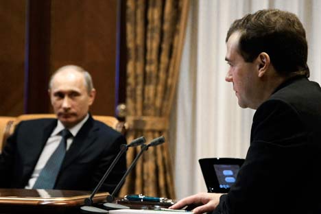 Vladimir Putin and Dmitry Medvedev. Source: ITAR-TASS 