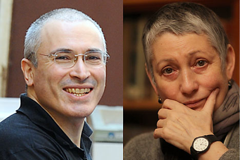 Mikhail Khodorkovsy and Lyudmila Ulitskaya 