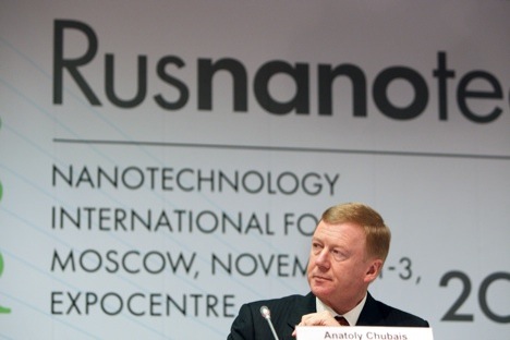 Head of Rusnano Anatoly Chubais. Source: Sergey Kiselev/Kommersant