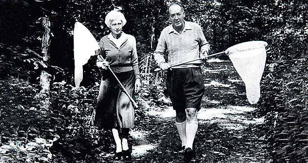 Vladimir and Vera Nabokov on the butterfly trail. Photo: Courtesy of Christie’s