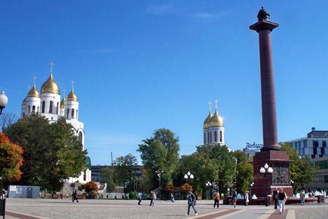 Zentrum von Kaliningrad ist der Siegesplatz mit der Christ-Erlöser-Kathedrale. Foto: Privat