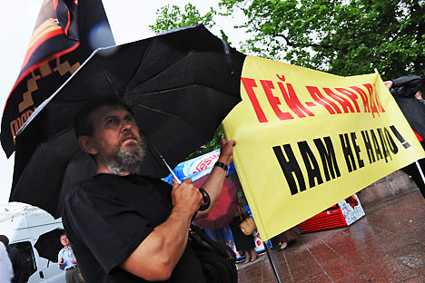 Los ciudadanos ortodoxos han negado a las minorías sexuales todos los derechos constitucionales. Foto de Kommersant  