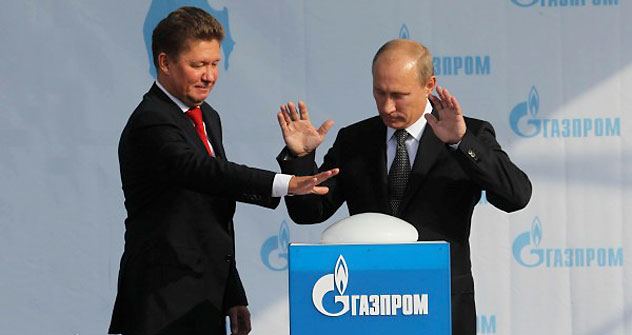Alexey Miller and Vladimir Putin.   Source: RG