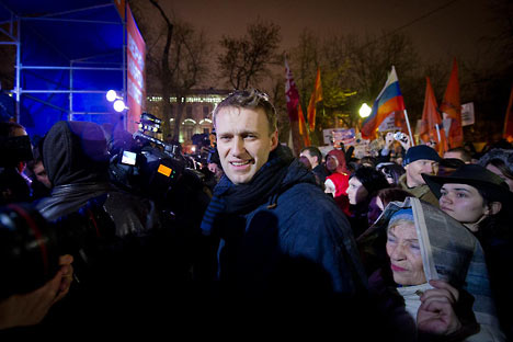 Der berühmte Blogger Alexej Nawalny ist einer der Festgenommenen. Foto: Drugoj