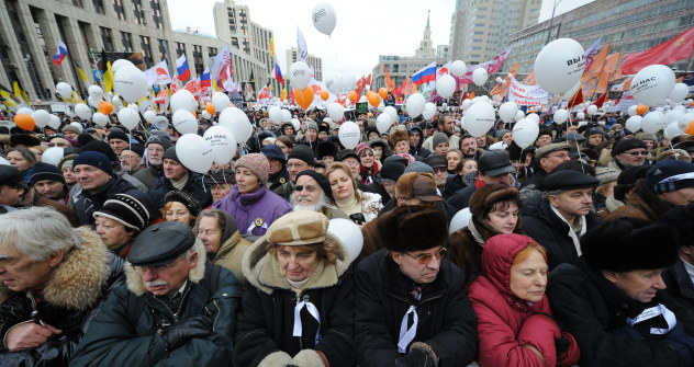 Neuwahlen fordern die Demonstranten in Russland. Foto: ITAR-TASS