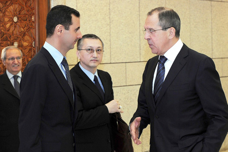 Baschar al-Assad und russischer Außenminister Sergej Lawrow. Foto: Reuters/Vostock Photo