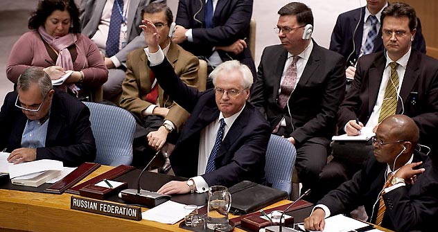 Russlands UN-Botschafter Witali Tschurkin muss viel Kritik einstecken. Foto: AFP