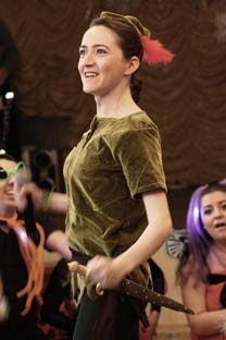 Victoria Velasco Matveev actuando en el papel de Peter Pan. Foto de archivo personal