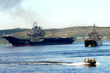 Portaaviones “Almirante Kuznetsov”.  Foto de ITAR-TASS