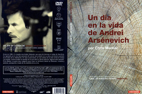Caratula del DVD de la película sobre Tarkovski