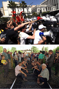 Greek protests in 2010 vs. Russian railroad workers’ strike,which blocked off the Trans-Siberian railway, in 1998
