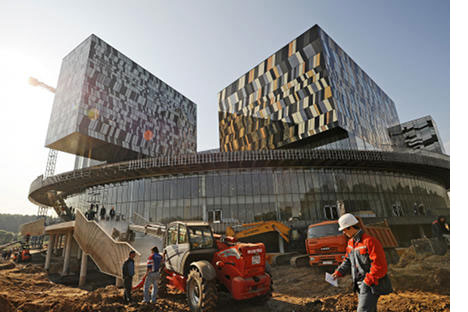 Primeros edificios del nuevo centrode Ciencia y Tecnología en Skolkovo