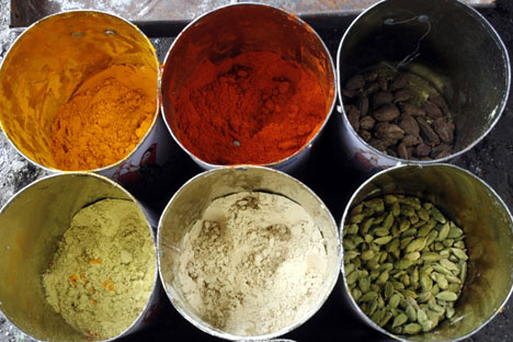 Jeeva Ponnuchamy, who came to study in 1990s,now owns three Indian Spices shops in Moscow.