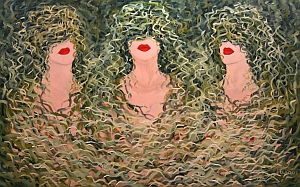 Luba Sterlikova, Three graces II, oil on canvas