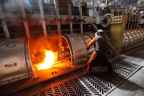 A indústria metalúrgica preocupa-se com a possibilidade de redução do consumo de aço dentro da Rússia por causa do acirramento da concorrência das importações. Foto: Reuters/Vostock-Photo