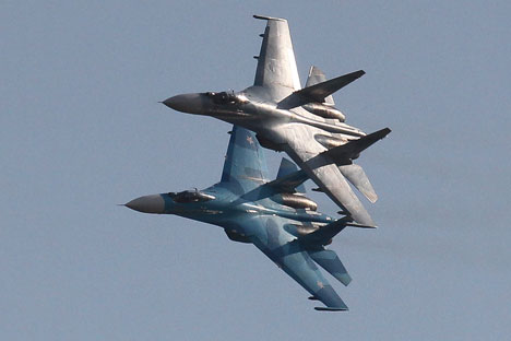 A produção em série do SU-35 deve ter início a partir de 2013. Foto: RG