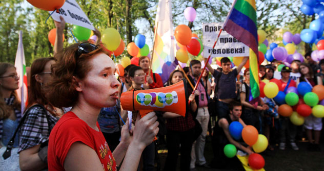 Cerca de 40 manifestantes foram detidos em maio durante tentativa de protesto LGBT em Moscou Foto: ITAR-TASS