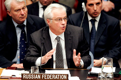 Embaixador da Rússia nas Nações Unidas, Vitáli Tchúrkin. Foto: AP