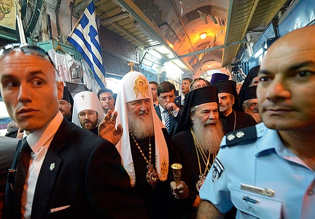 Patriarca Kirill visitou Jerusalém pouco antes do recente ataque à região.Foto: Sergêi Pyatakov / Ria Nóvosti