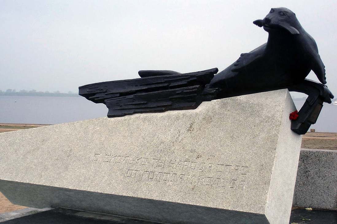 Monumento de foca em Arkhangelsk. Foto: wikipedia.org