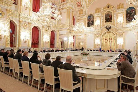 Reunião do Conselho de Direitos Humanos da presidência nesta segunda-feira (12).Foto: президент.рф