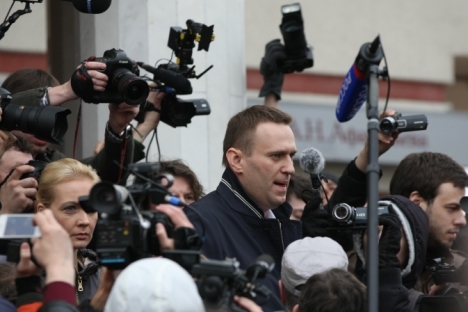 Notícia veio à tona um dia após o ativista ser julgado por uma acusação de roubo em 2009 Foto: RIA Nóvosti