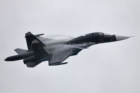 Su-34 é um híbrido de caça e bombardeiro Foto: Vitáli Kuzmin/wikipedia.org