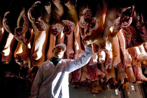 Rosselkhoznadzor pode restabelecer na Rússia o fornecimento de carne de porco do Brasil Foto: Kommersant