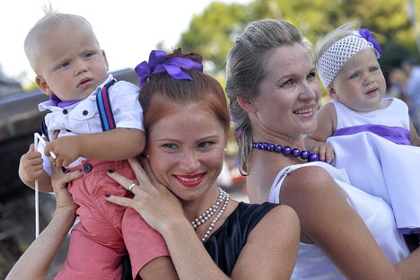 Na Rússia, a taxa de filhos tidos fora do casamento muda de acordo com a região do país Foto: ITAR-TASS