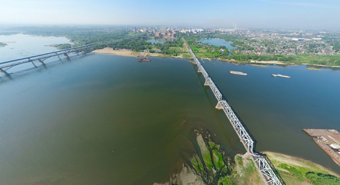 A cidade de Novossibirsk ocupa ambas as margens do rio Ob Foto: Lori / Legion Media