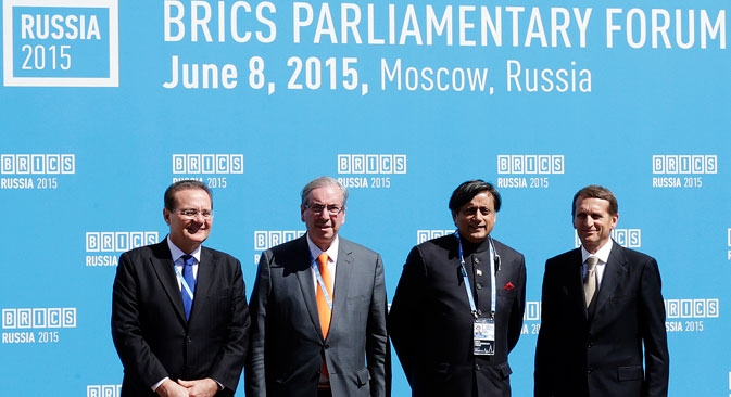 Primeiro fórum parlamentar do Brics foi realizado em Moscou no último dia 8 Foto: Aleksandr Chaláguin/TASS